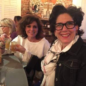 Sue (left) and Nancy (right) celebrating  job well done after a week of hard work.